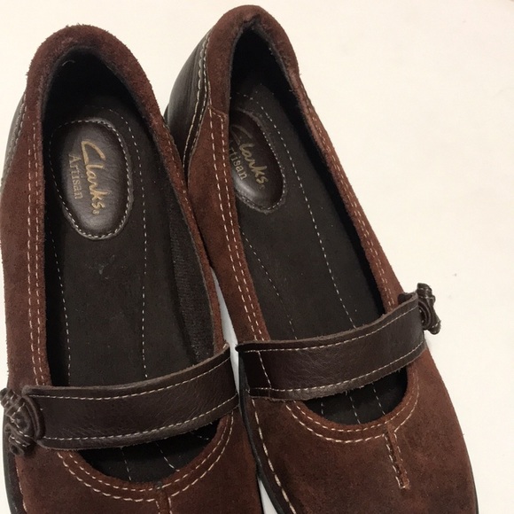 Clark Artisan Mary Jane Button Strap Flats 6.5M - Picture 10 of 11